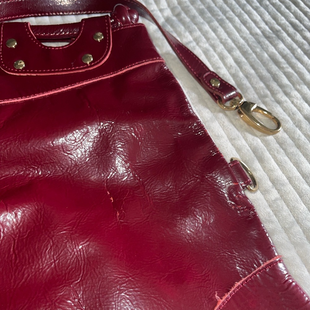 Pietro Alessandro NY burgundy patent leather bag - Picture 10 of 10
